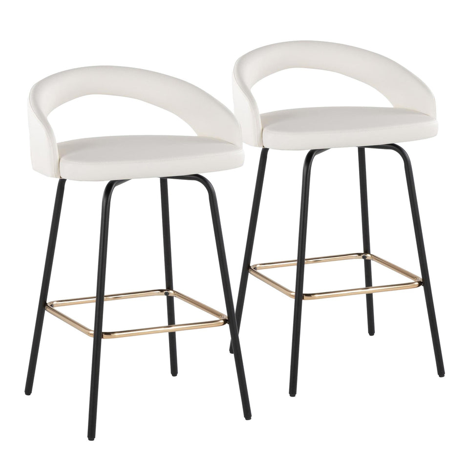 Grotto Upholstered 26" Fixed-Height Counter Stool - Set of 2