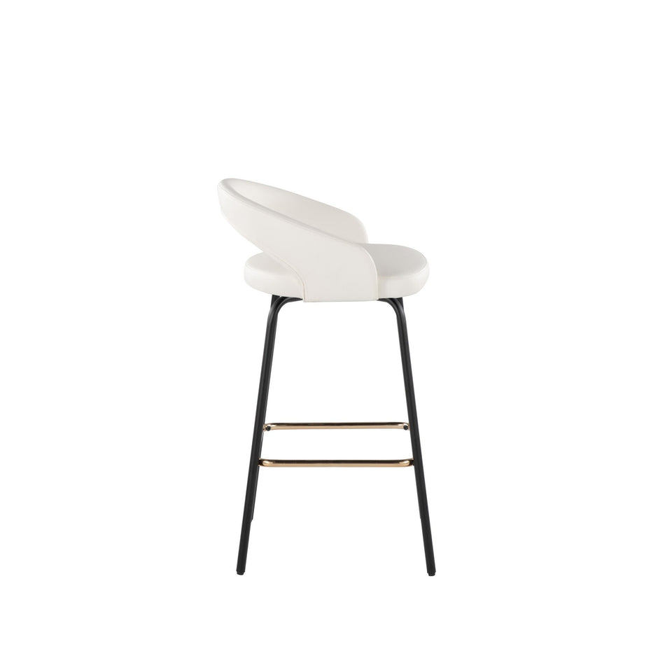 Grotto Upholstered 26" Fixed-Height Counter Stool - Set of 2