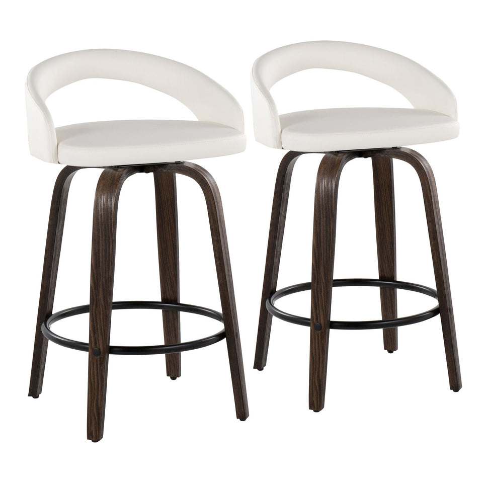 Grotto Upholstered 26" Fixed-Height Counter Stool - Set of 2
