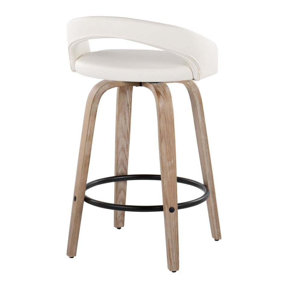 Grotto Upholstered 26" Fixed-Height Counter Stool - Set of 2