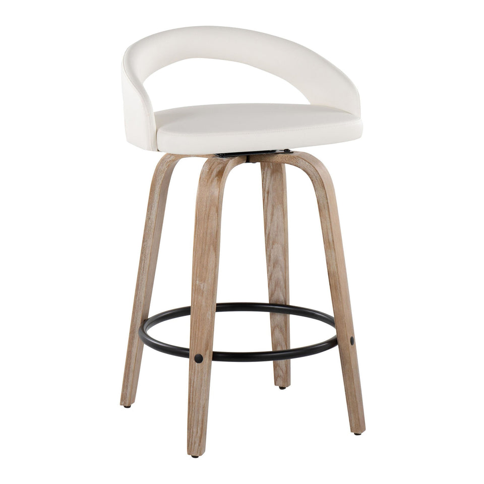 Grotto Upholstered 26" Fixed-Height Counter Stool - Set of 2
