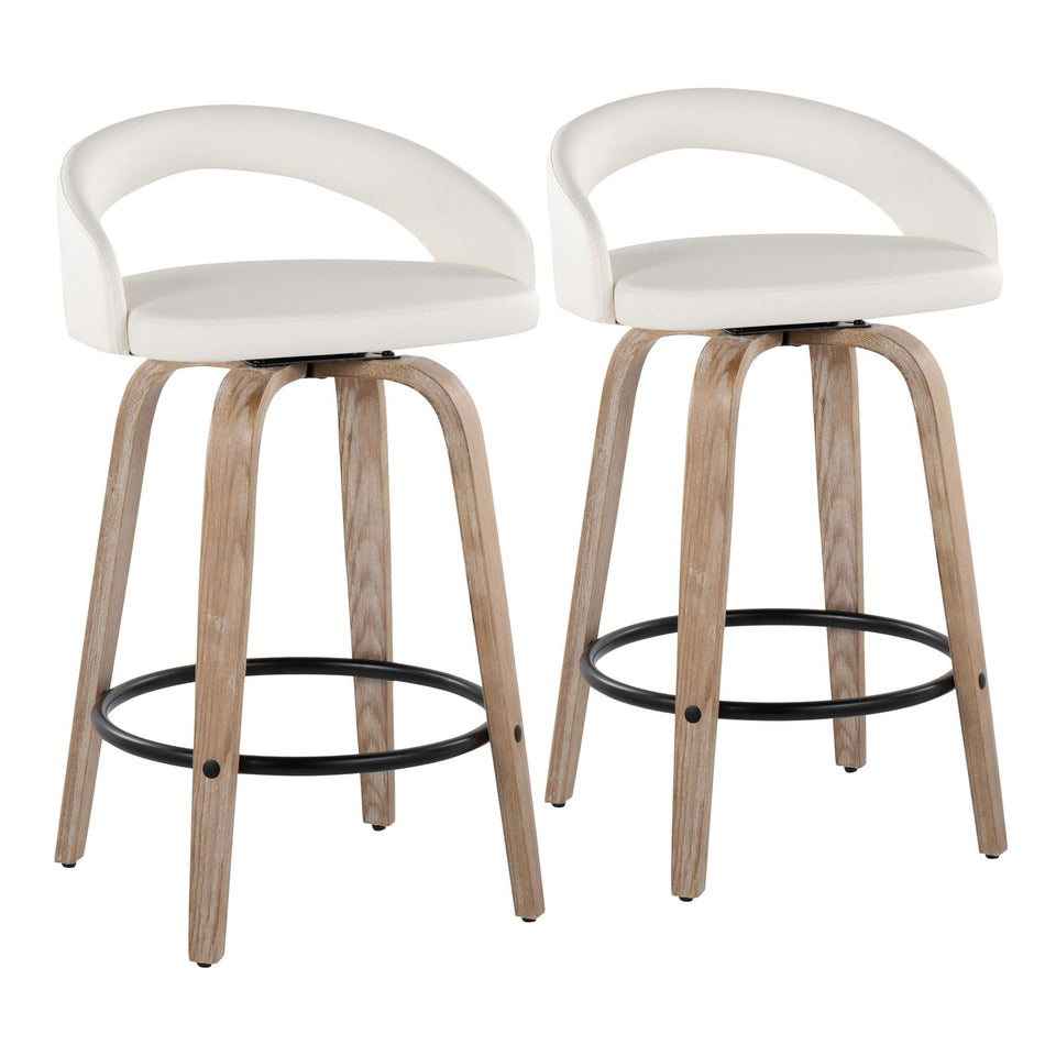Grotto Upholstered 26" Fixed-Height Counter Stool - Set of 2