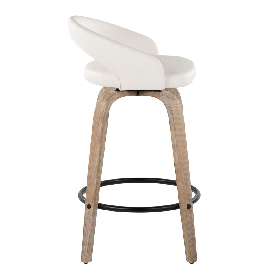 Grotto Upholstered 26" Fixed-Height Counter Stool - Set of 2
