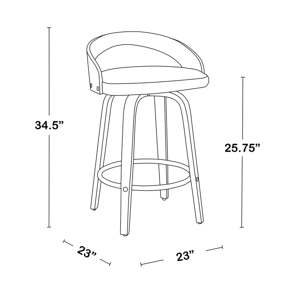 Grotto Upholstered 26" Fixed-Height Counter Stool - Set of 2