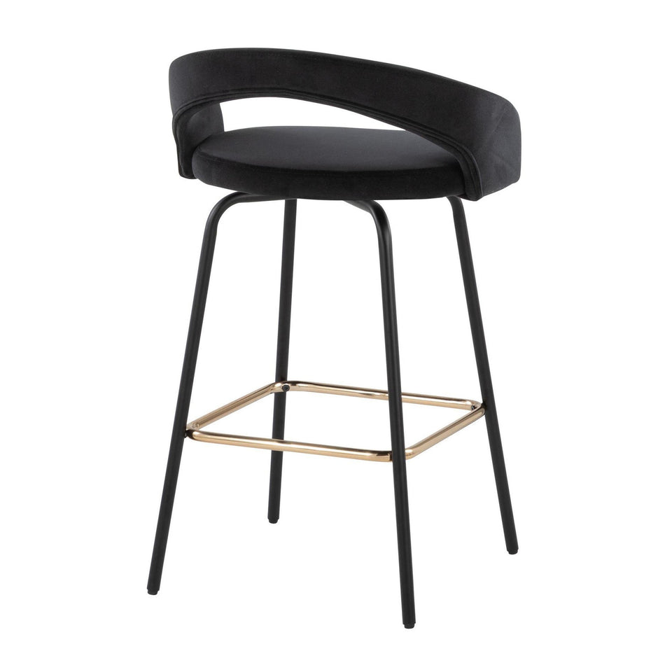 Grotto Upholstered 26" Fixed-Height Counter Stool - Set of 2