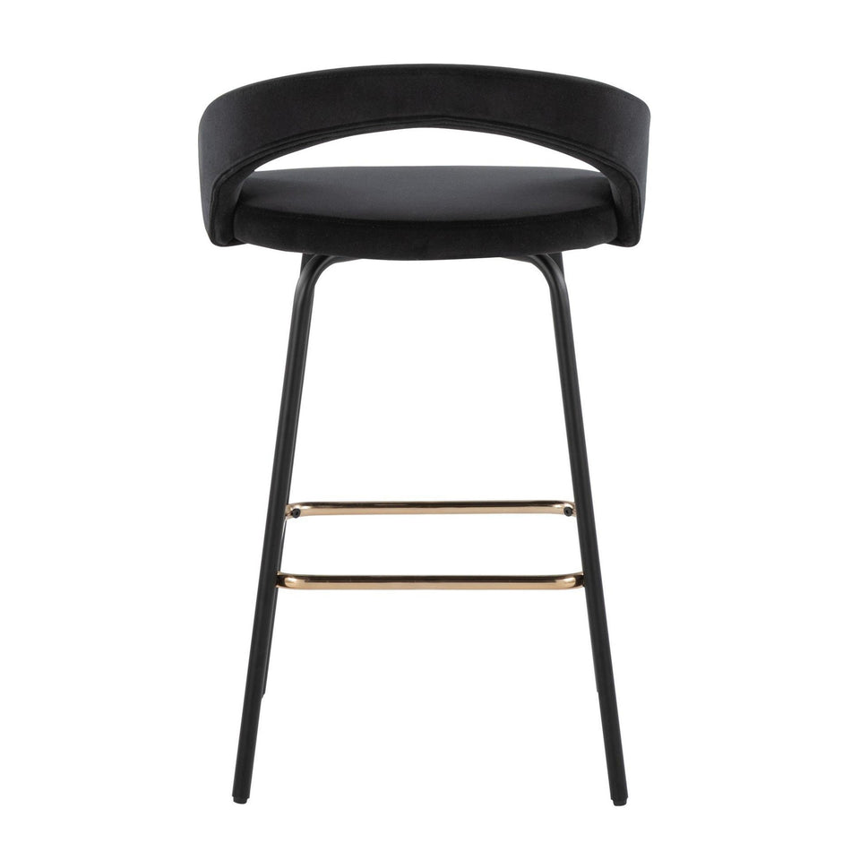 Grotto Upholstered 26" Fixed-Height Counter Stool - Set of 2