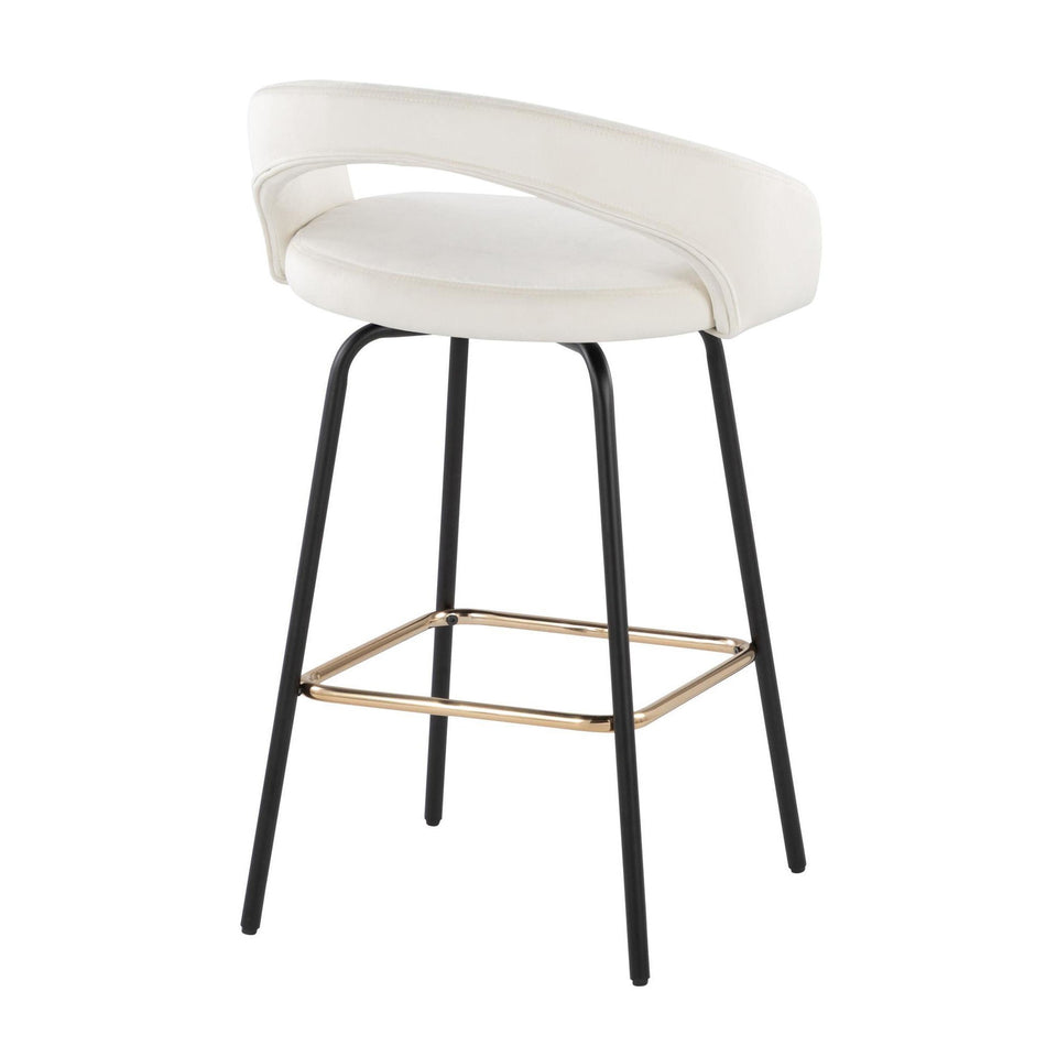 Grotto Upholstered 26" Fixed-Height Counter Stool - Set of 2