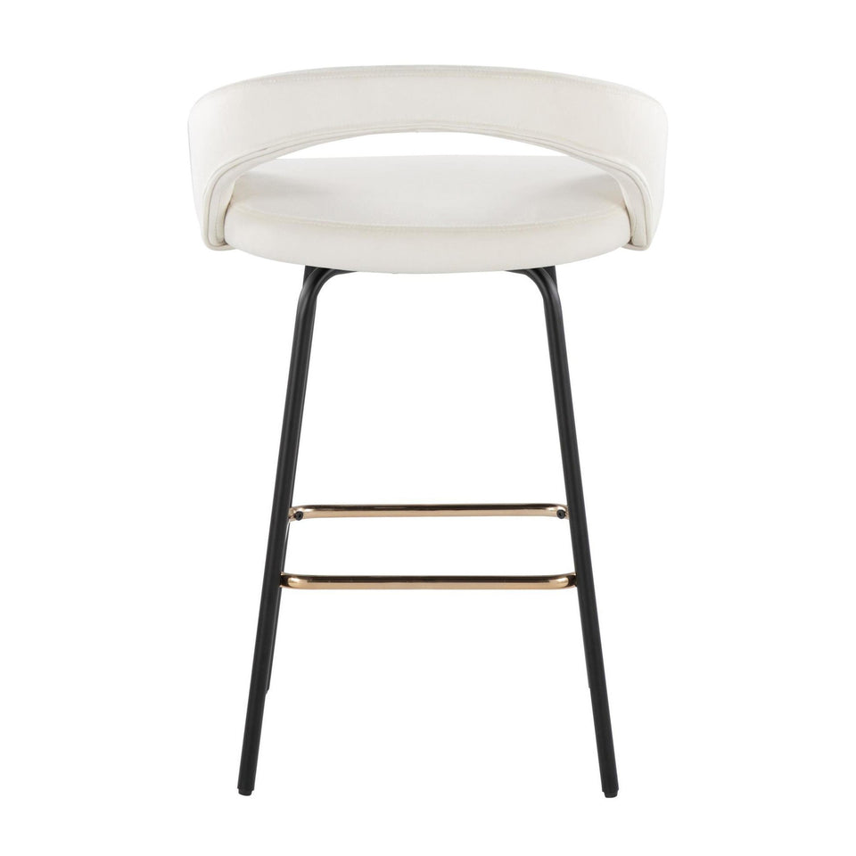 Grotto Upholstered 26" Fixed-Height Counter Stool - Set of 2