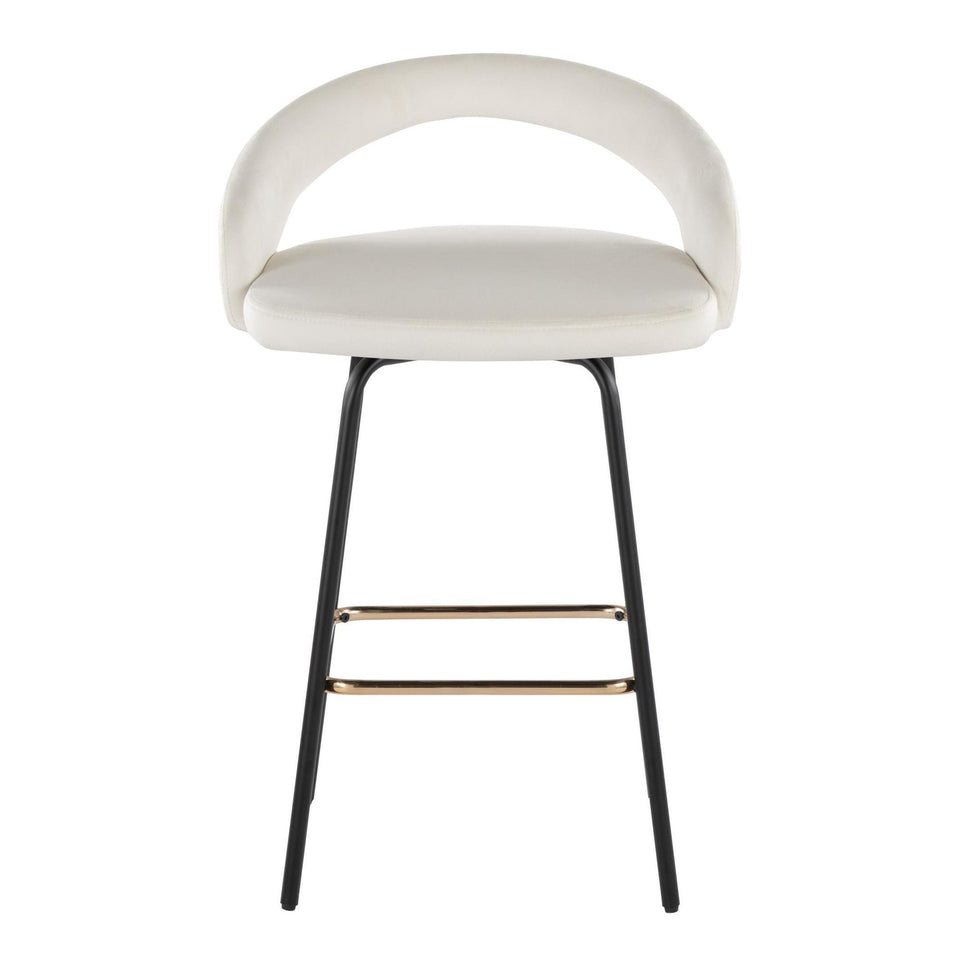 Grotto Upholstered 26" Fixed-Height Counter Stool - Set of 2