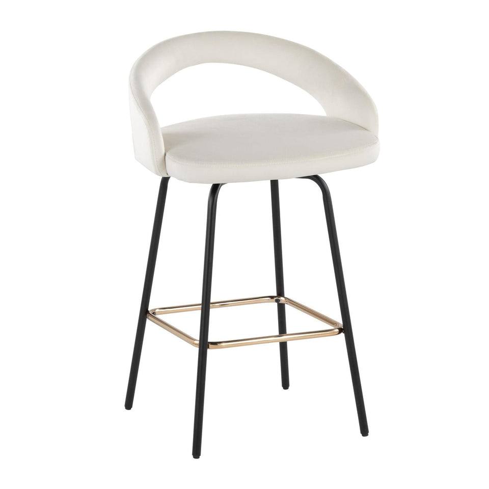 Grotto Upholstered 26" Fixed-Height Counter Stool - Set of 2