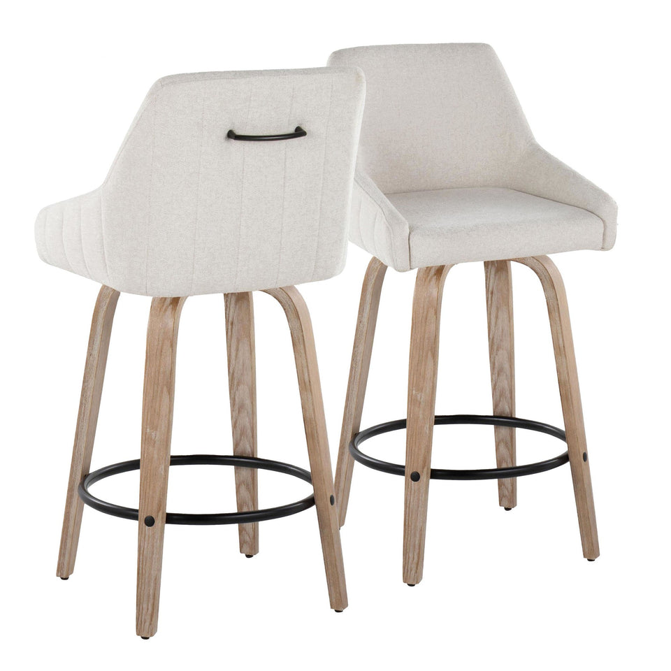 Hannah 26" Fixed-Height Counter Stool - Set of 2