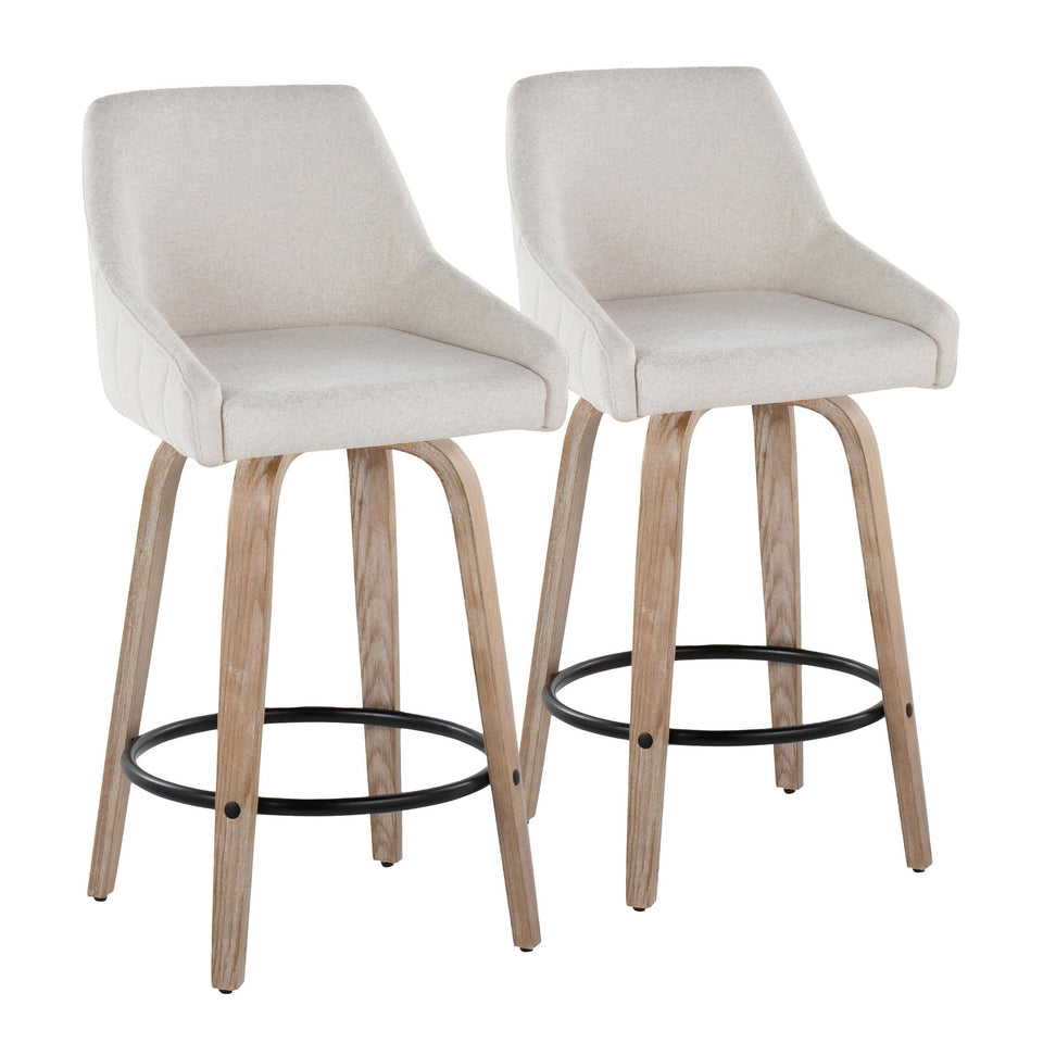 Hannah 26" Fixed-Height Counter Stool - Set of 2