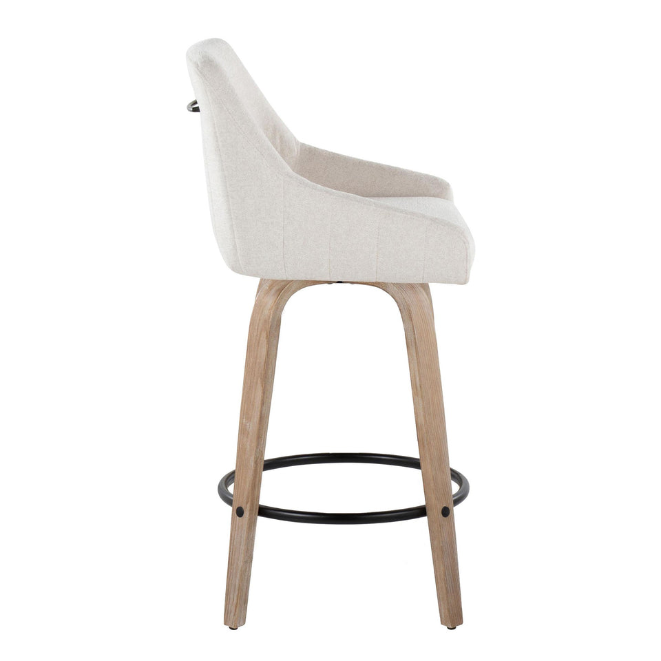 Hannah 26" Fixed-Height Counter Stool - Set of 2
