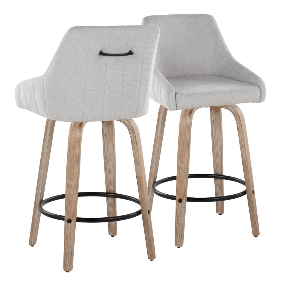 Hannah 26" Fixed-Height Counter Stool - Set of 2