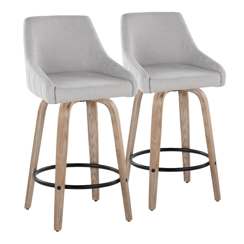 Hannah 26" Fixed-Height Counter Stool - Set of 2