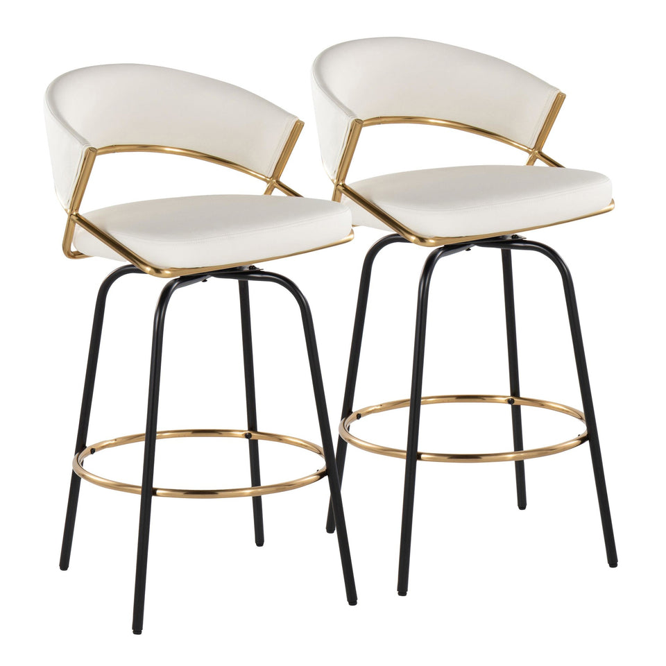 Jie 26" Fixed-Height Counter Stool - Set of 2
