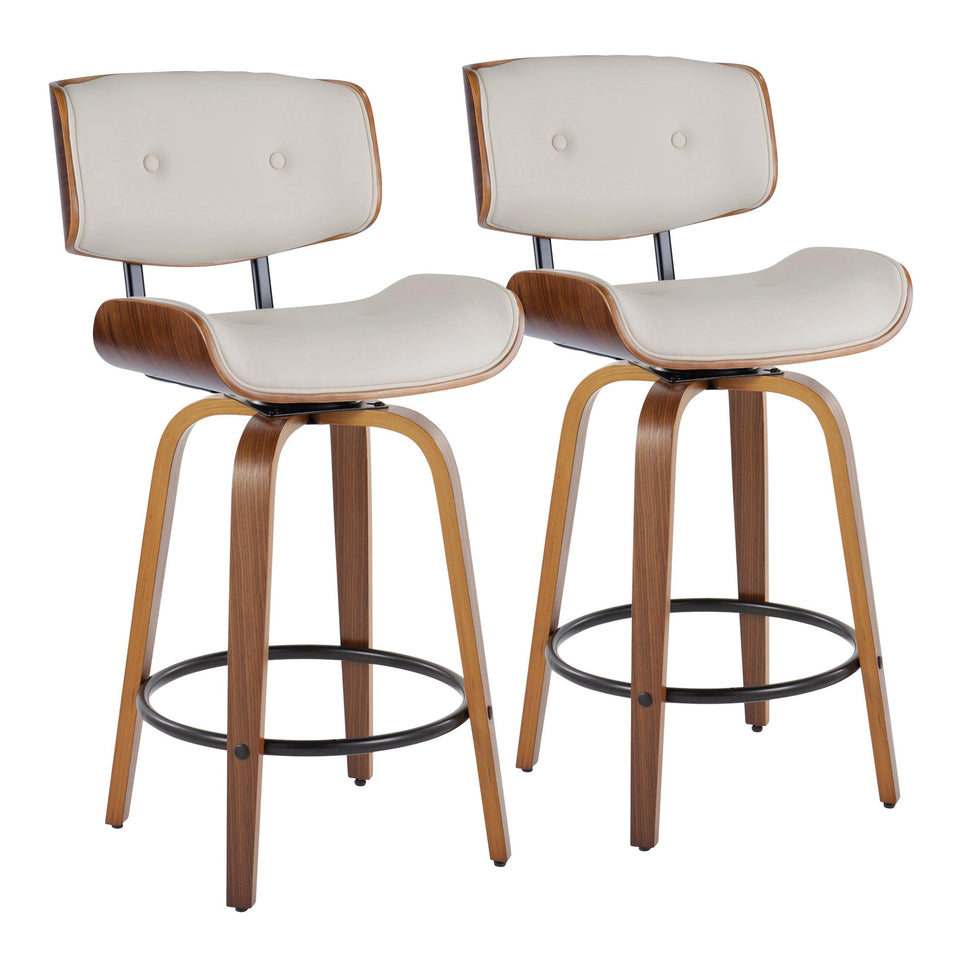 Lombardi 26" Fixed-Height Counter Stool - Set of 2