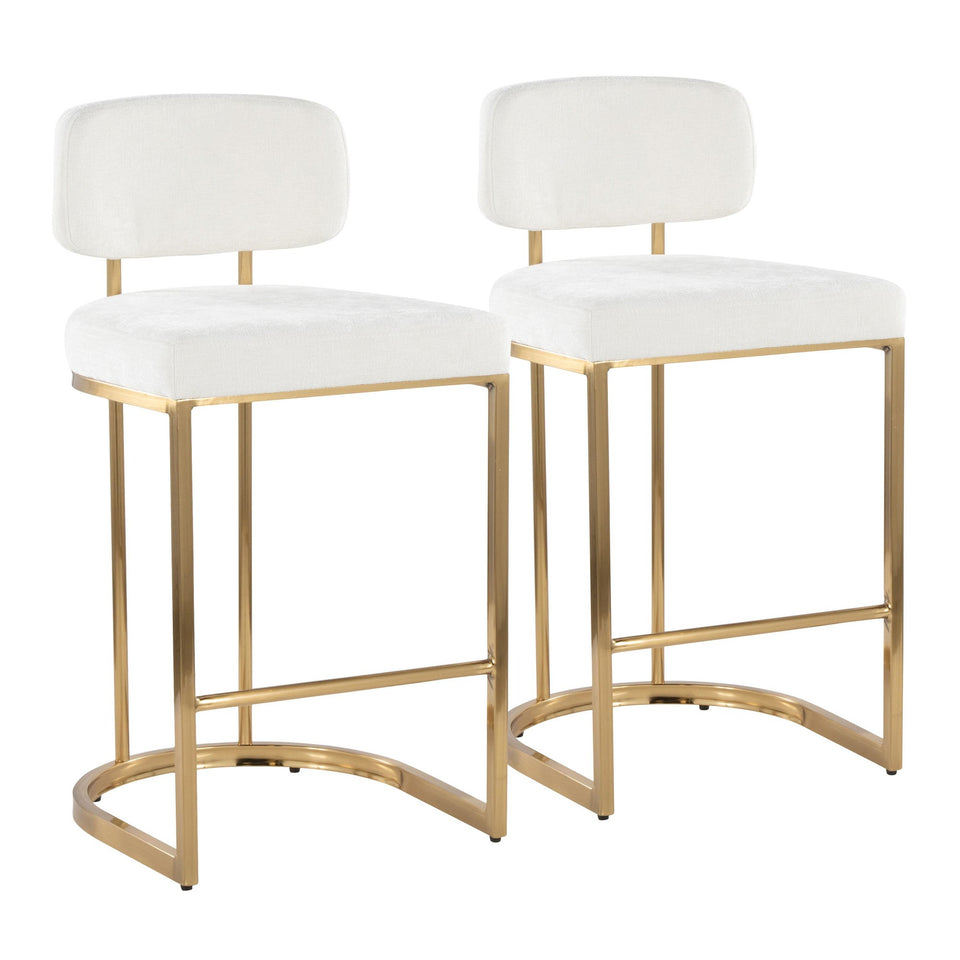 Mid-back Demi 26" Fixed-Height Counter Stool - Set of 2