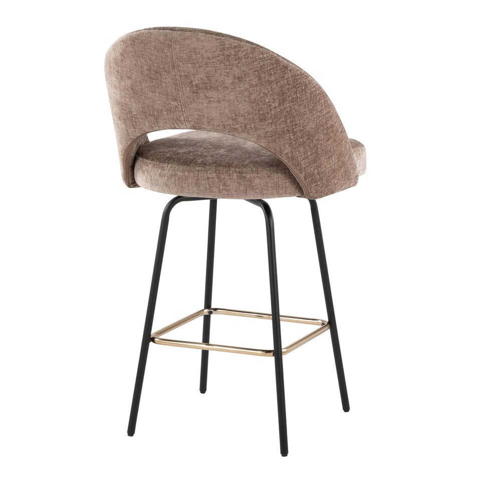 Renee Upholstered 26" Fixed-Height Counter Stool - Set of 2