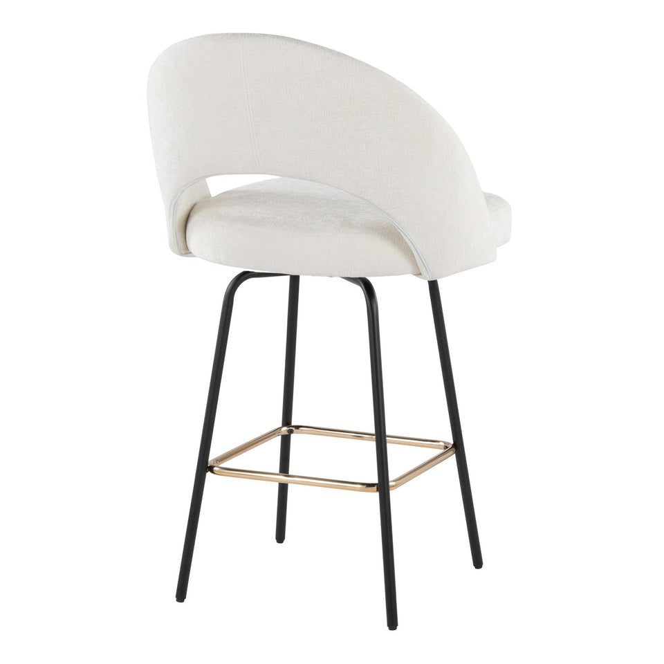 Renee Upholstered 26" Fixed-Height Counter Stool - Set of 2