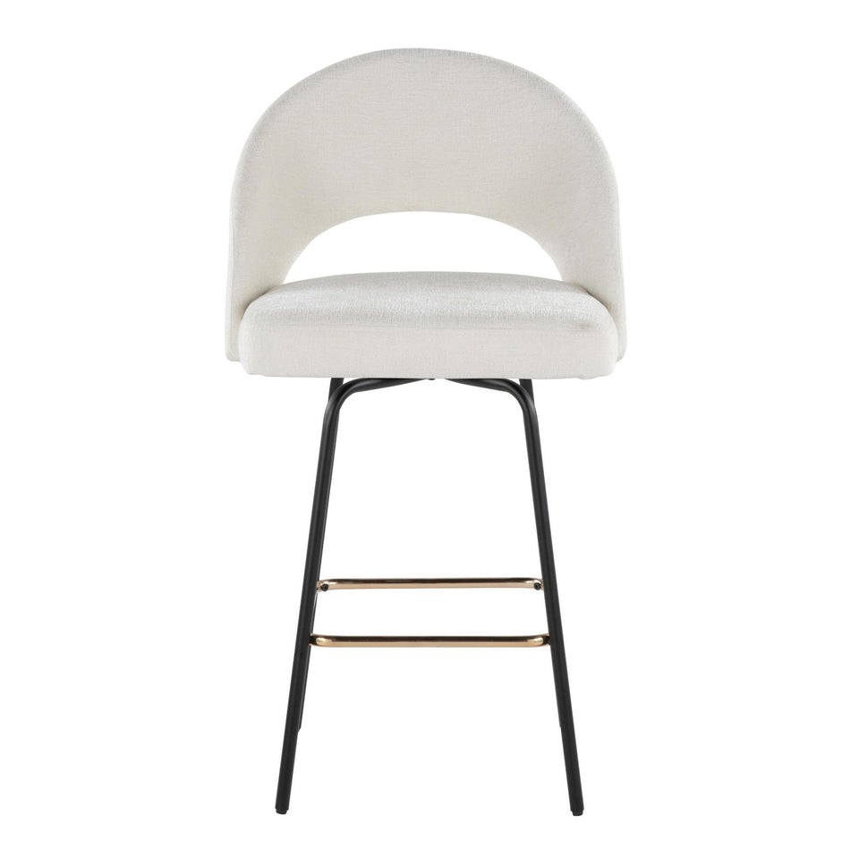 Renee Upholstered 26" Fixed-Height Counter Stool - Set of 2