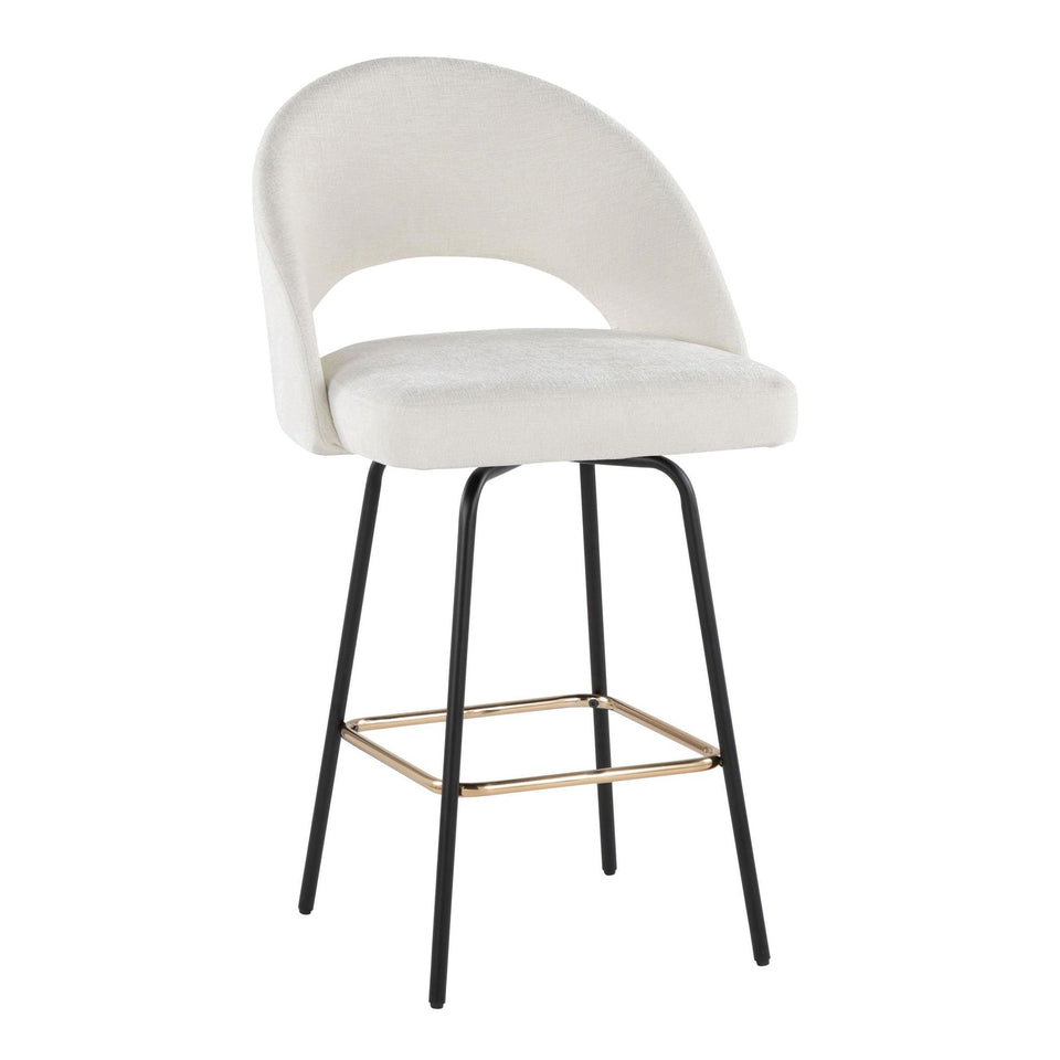 Renee Upholstered 26" Fixed-Height Counter Stool - Set of 2