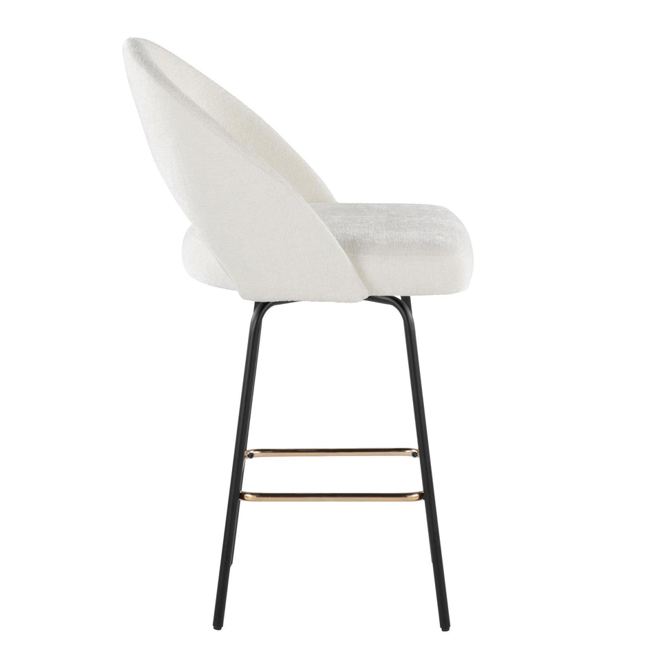 Renee Upholstered 26" Fixed-Height Counter Stool - Set of 2