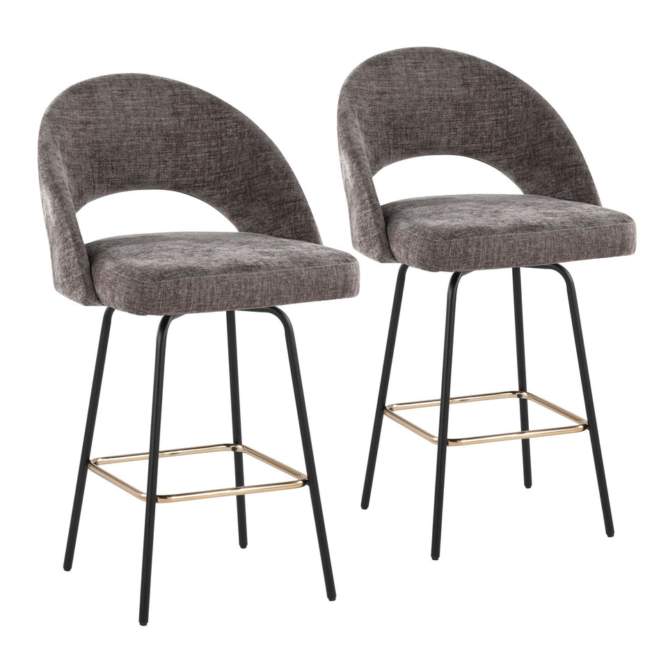 Renee Upholstered 26" Fixed-Height Counter Stool - Set of 2