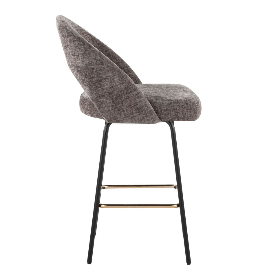 Renee Upholstered 26" Fixed-Height Counter Stool - Set of 2