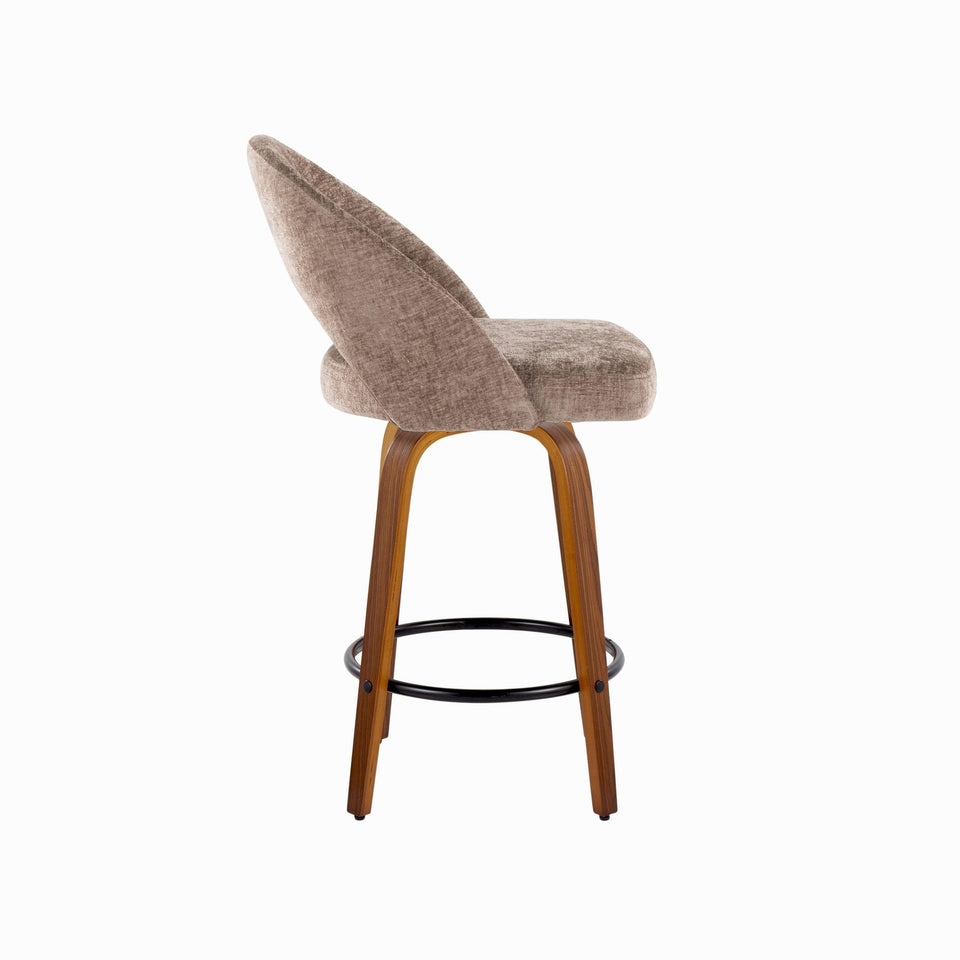 Renee Upholstered 26" Fixed-Height Counter Stool - Set of 2