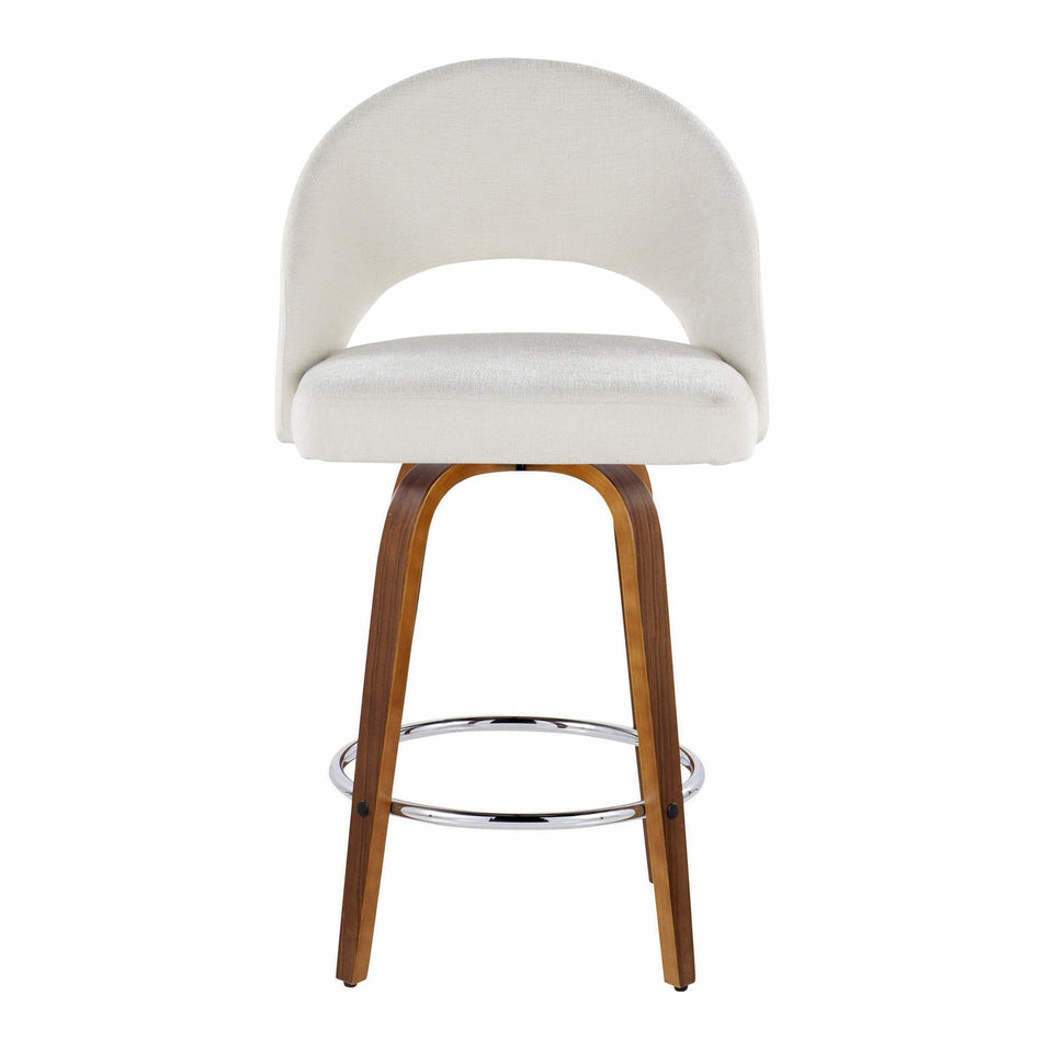 Renee Upholstered 26" Fixed-Height Counter Stool - Set of 2