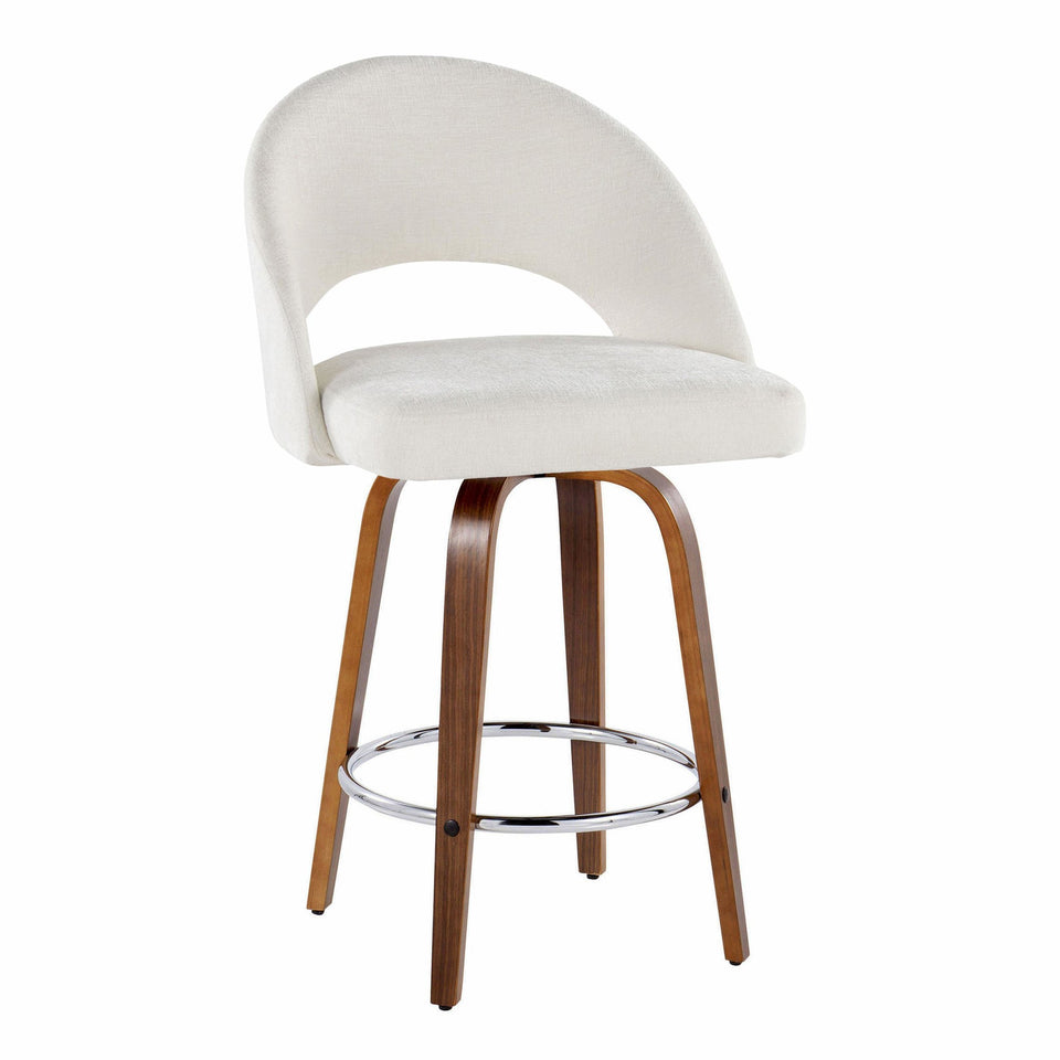 Renee Upholstered 26" Fixed-Height Counter Stool - Set of 2