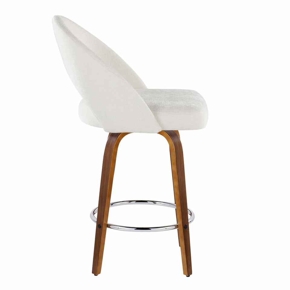 Renee Upholstered 26" Fixed-Height Counter Stool - Set of 2
