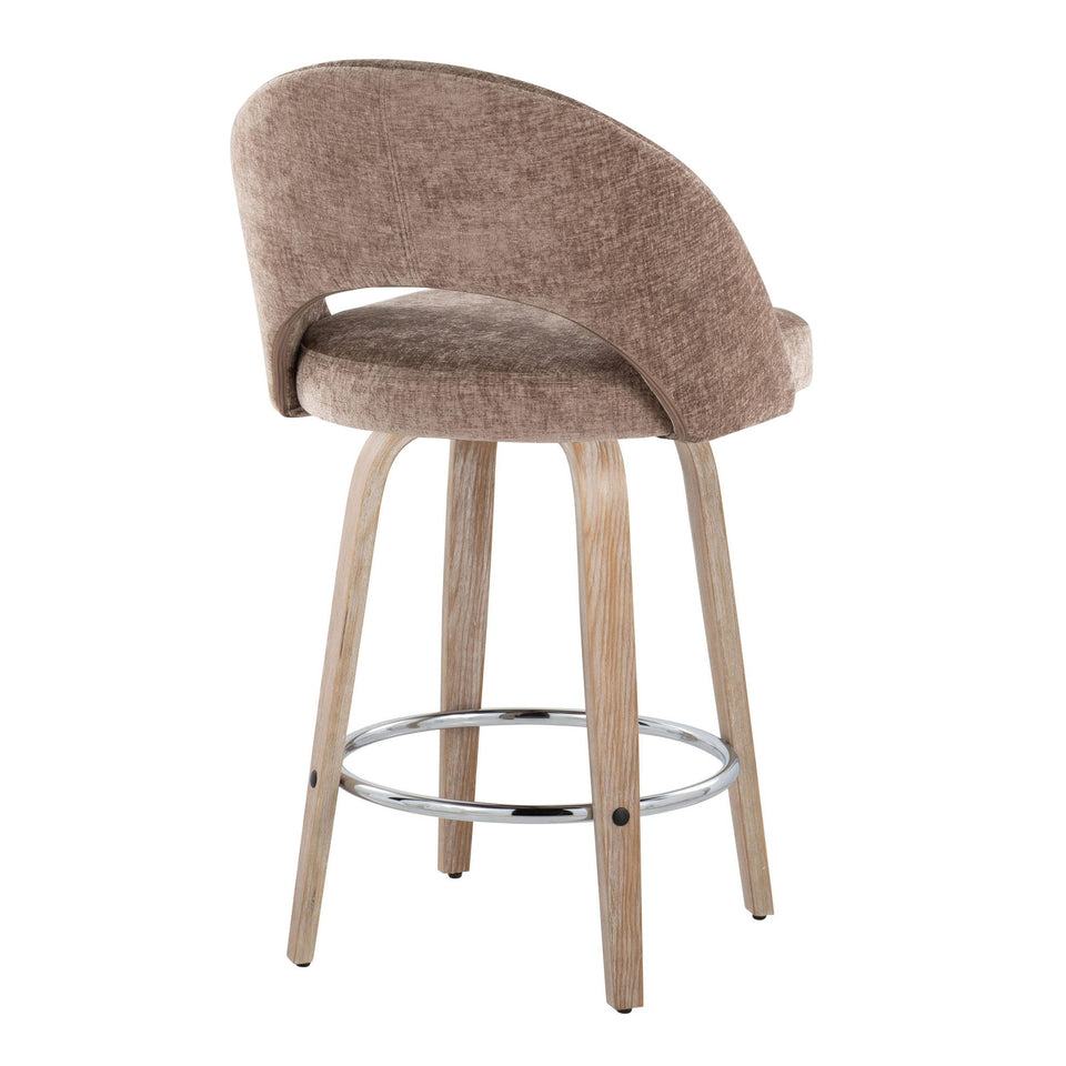Renee Upholstered 26" Fixed-Height Counter Stool - Set of 2