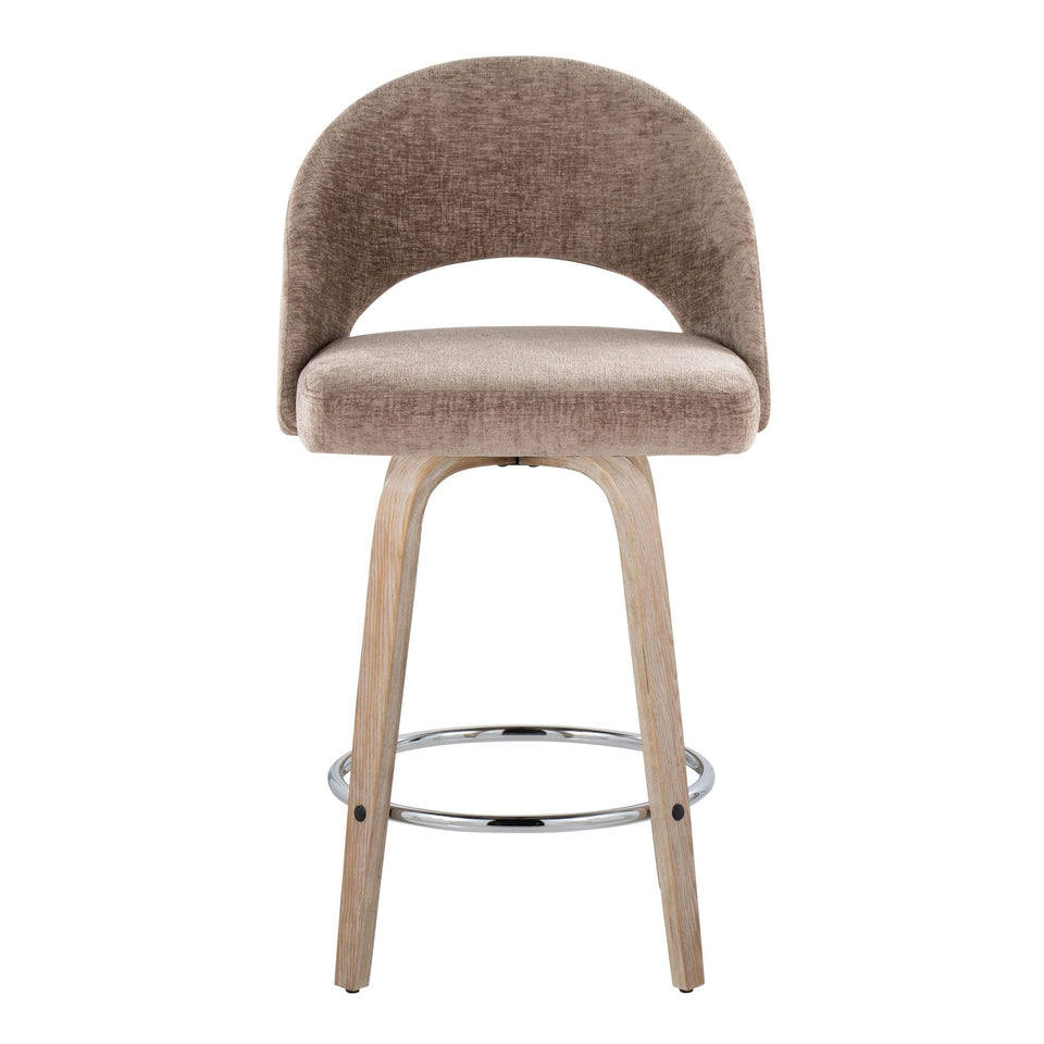 Renee Upholstered 26" Fixed-Height Counter Stool - Set of 2