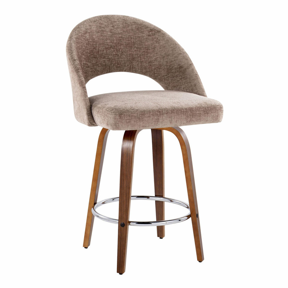Renee Upholstered 26" Fixed-Height Counter Stool - Set of 2
