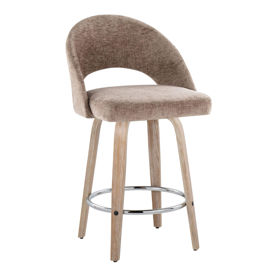 Renee Upholstered 26" Fixed-Height Counter Stool - Set of 2