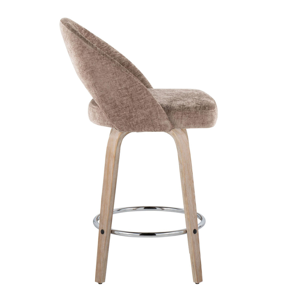 Renee Upholstered 26" Fixed-Height Counter Stool - Set of 2