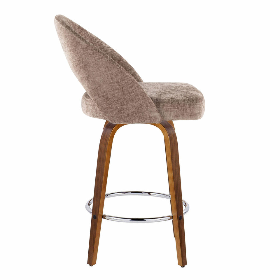 Renee Upholstered 26" Fixed-Height Counter Stool - Set of 2
