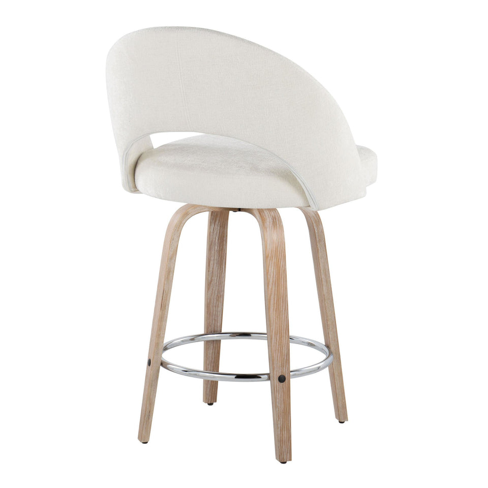 Renee Upholstered 26" Fixed-Height Counter Stool - Set of 2