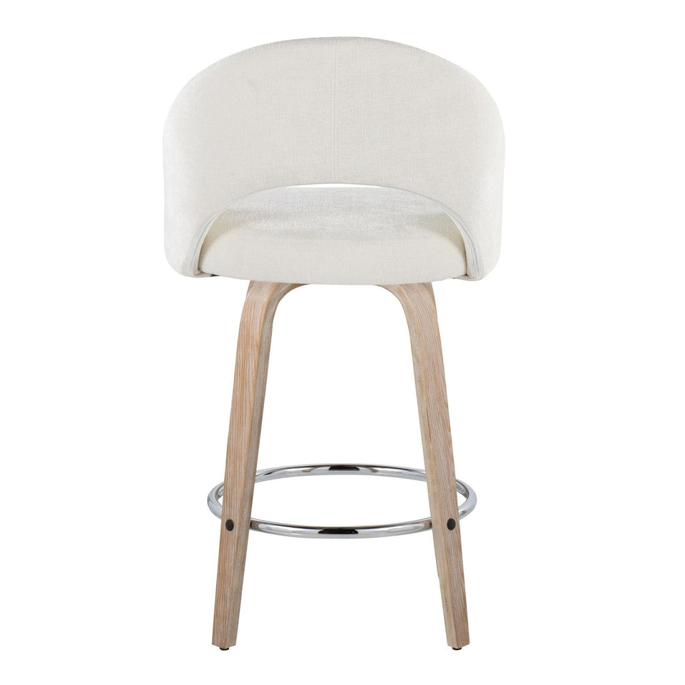 Renee Upholstered 26" Fixed-Height Counter Stool - Set of 2