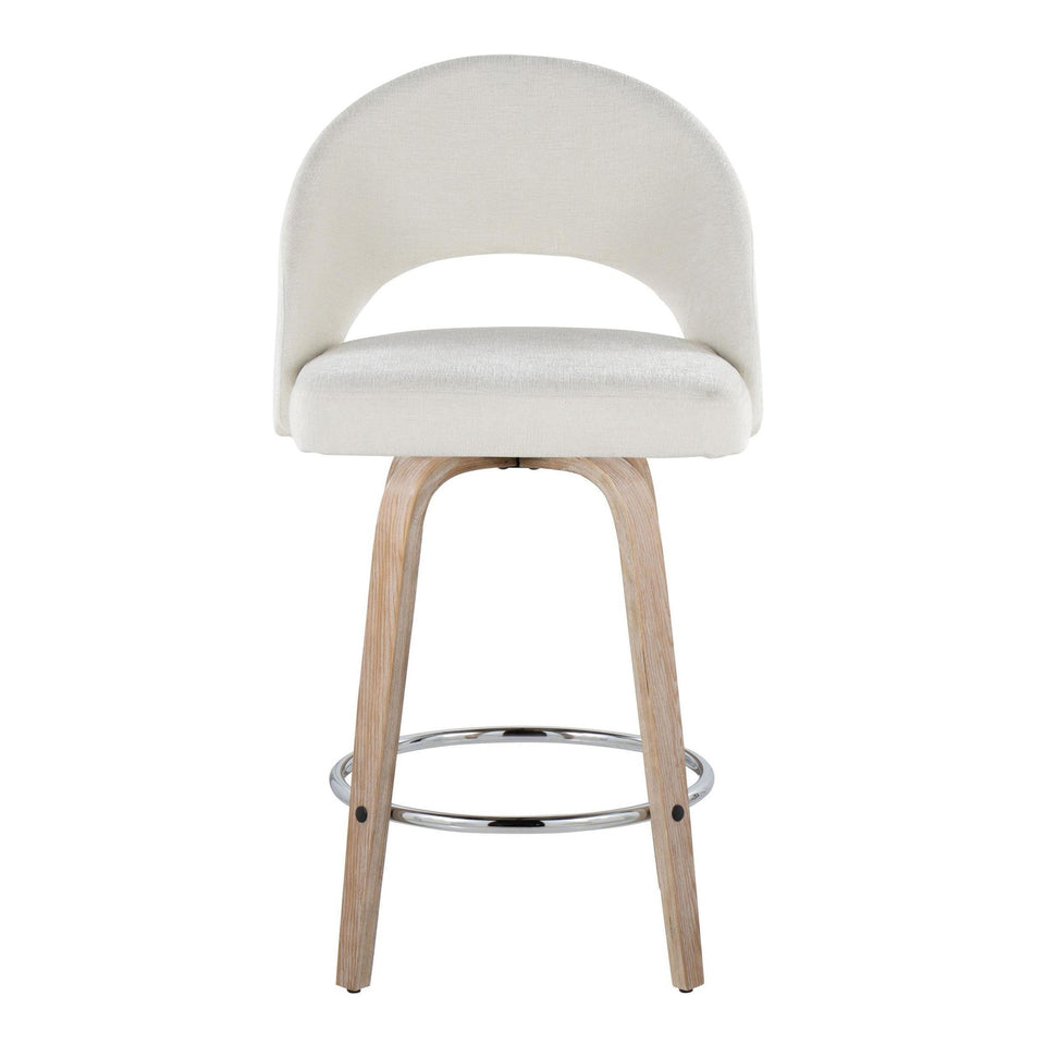 Renee Upholstered 26" Fixed-Height Counter Stool - Set of 2