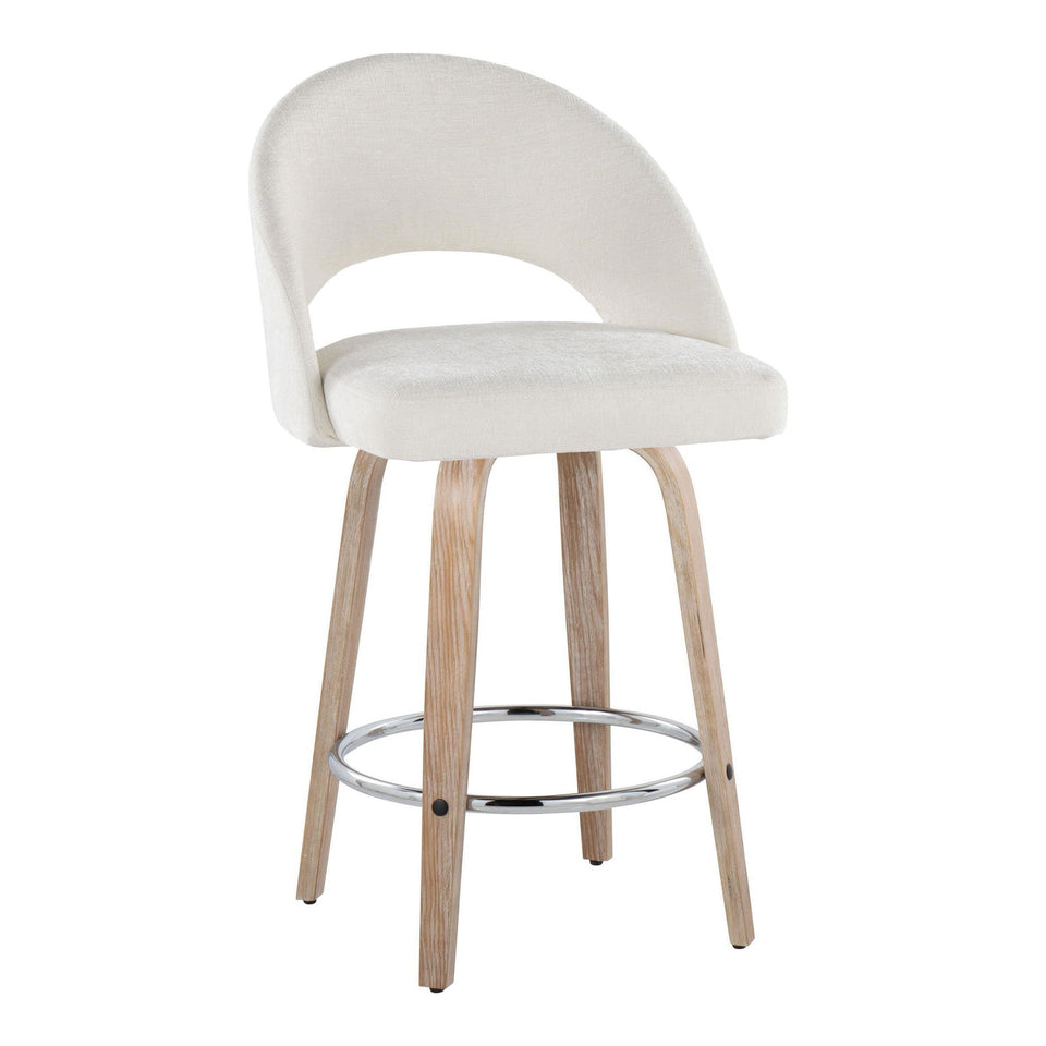 Renee Upholstered 26" Fixed-Height Counter Stool - Set of 2