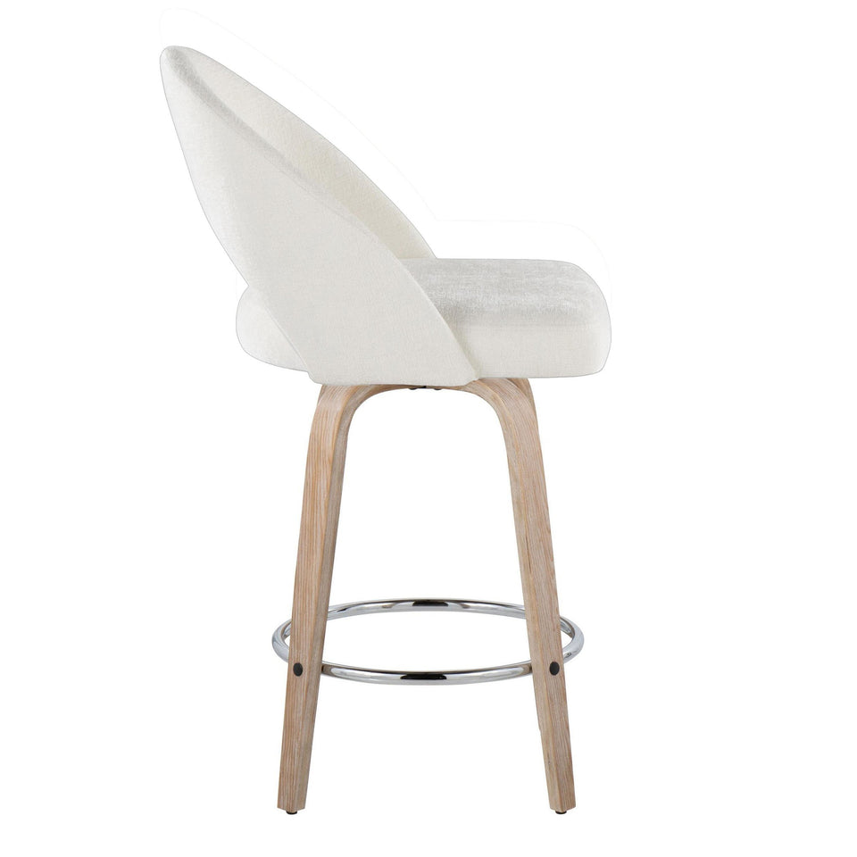 Renee Upholstered 26" Fixed-Height Counter Stool - Set of 2