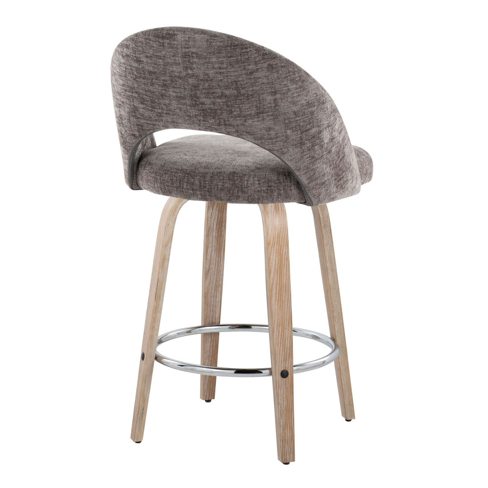 Renee Upholstered 26" Fixed-Height Counter Stool - Set of 2