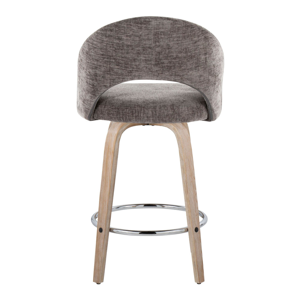 Renee Upholstered 26" Fixed-Height Counter Stool - Set of 2