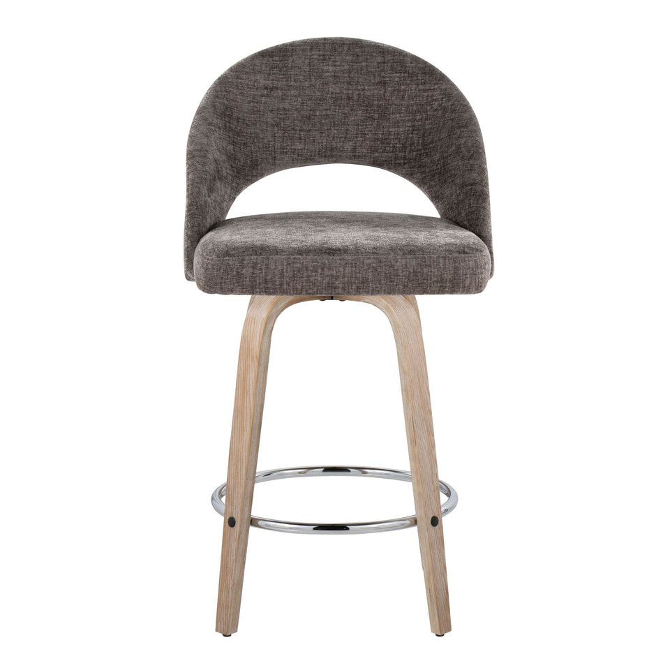 Renee Upholstered 26" Fixed-Height Counter Stool - Set of 2