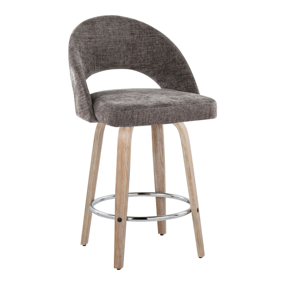 Renee Upholstered 26" Fixed-Height Counter Stool - Set of 2
