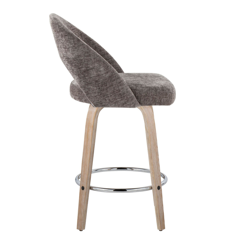 Renee Upholstered 26" Fixed-Height Counter Stool - Set of 2