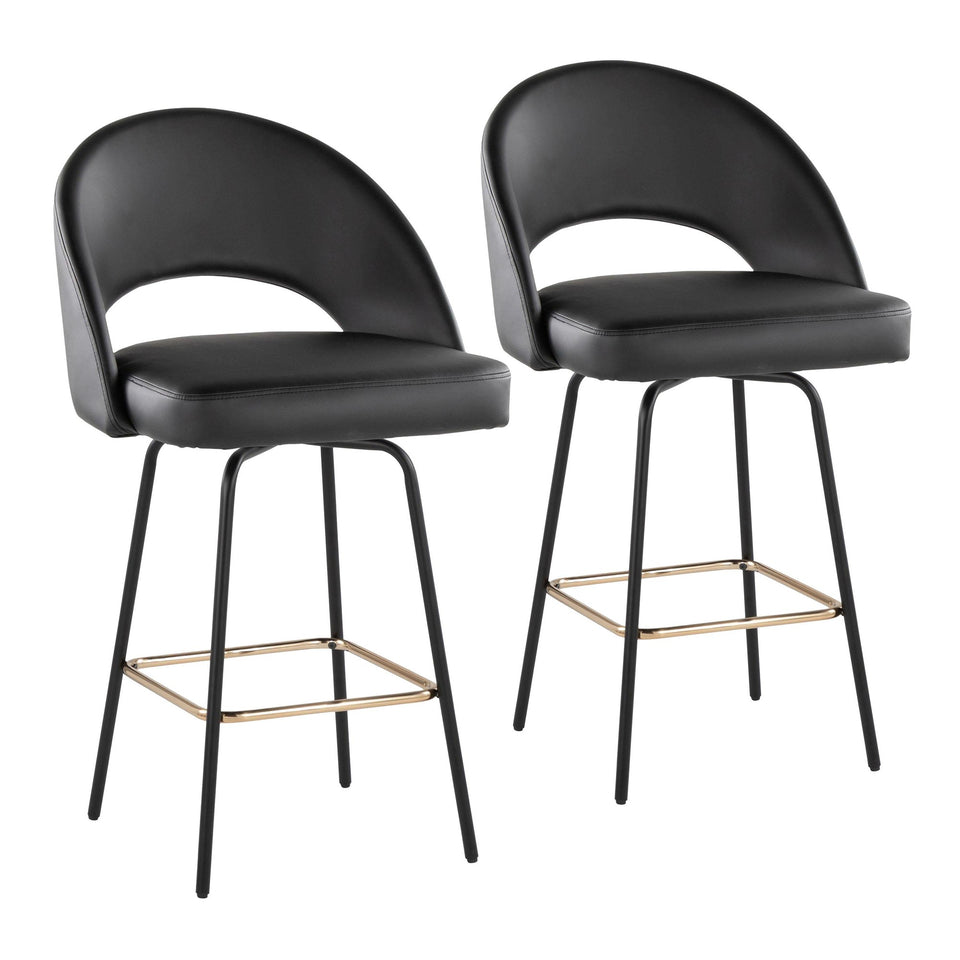 Renee Upholstered 26" Fixed-Height Counter Stool - Set of 2